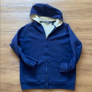 Lands End Youth Zip up wool Insulated Hoodie
